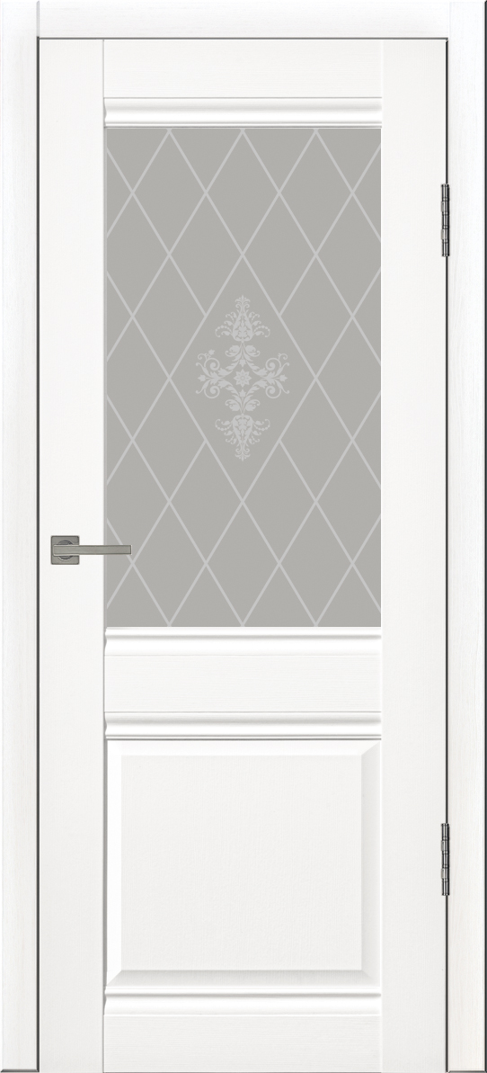 Межкомнатная дверь МО22 Полипропилен Аляска (стекло Сатин) У-1 лак