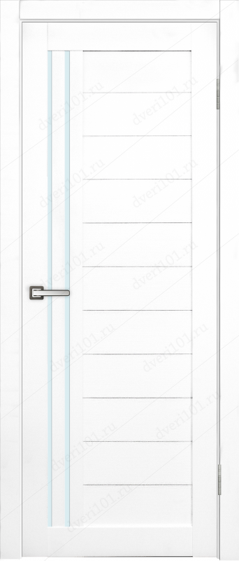Межкомнатная дверь М4 Белый Бланко (стекло сатин)