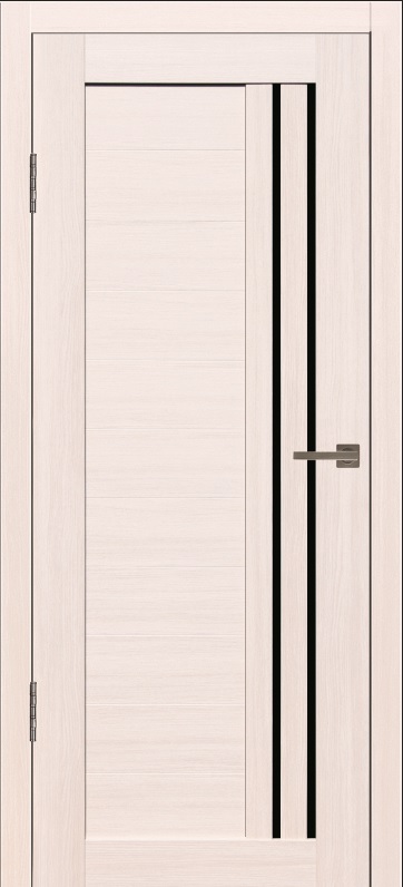 Межкомнатная дверь М4 Капучино (стекло ЧЕРНОЕ)