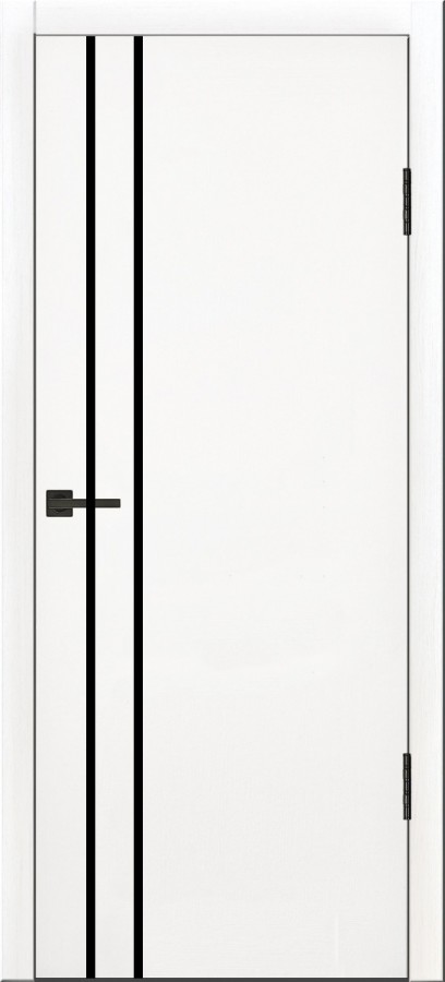 Межкомнатная дверь Line 4 ДО Белый edge black