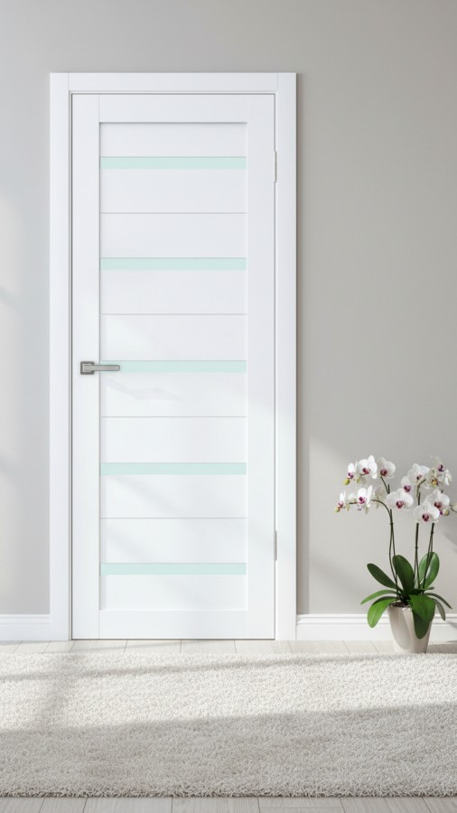 Межкомнатная дверь М1 Бьянка (стекло сатин)