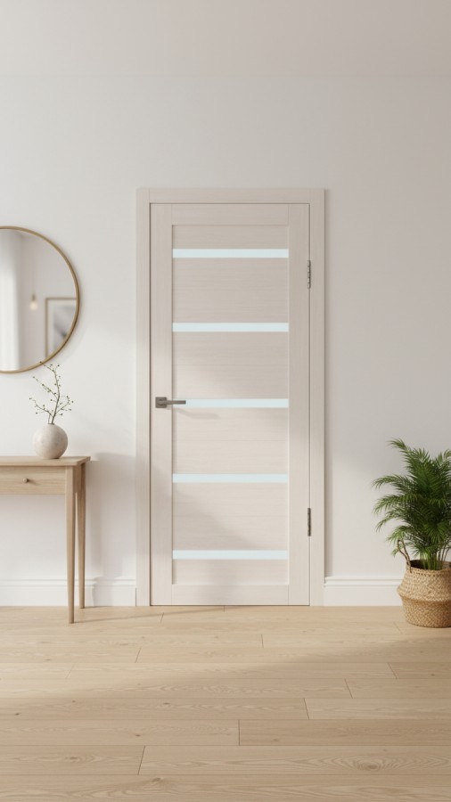 Межкомнатная дверь М1 Капучино (стекло сатин)