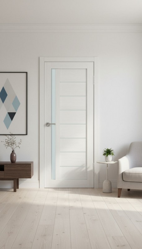 Межкомнатная дверь М14 Бьянка (стекло сатин)