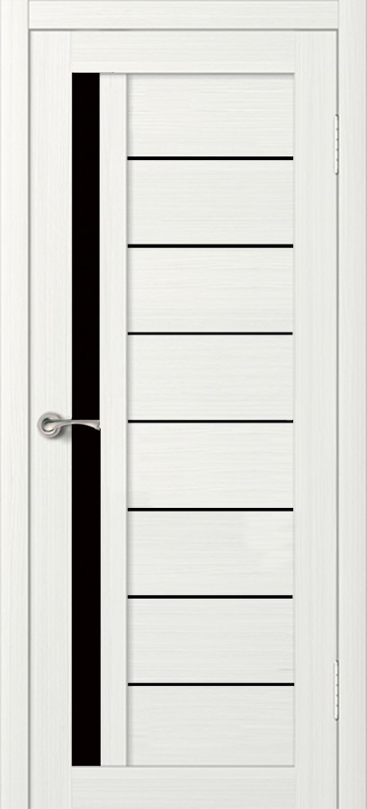 Межкомнатная дверь М14 Бьянка (стекло Черное)