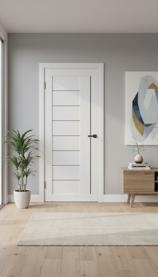 Межкомнатная дверь М2 Бьянка (стекло сатин)