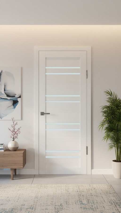 Межкомнатная дверь М20 Бьянка (стекло сатин)