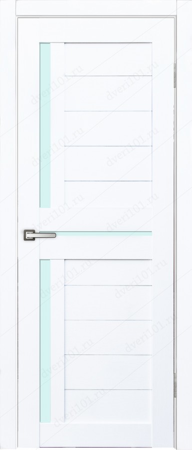 Межкомнатная дверь М3 Белый Бланко (стекло сатин)
