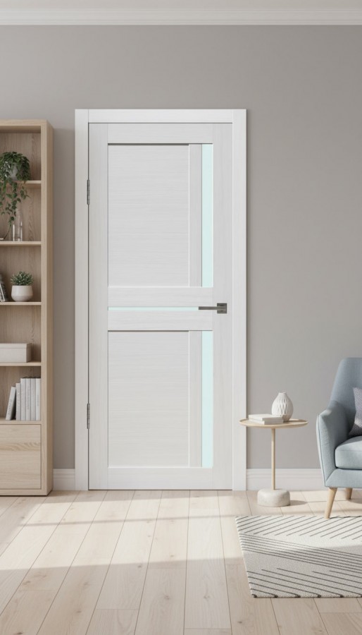 Межкомнатная дверь М3 Бьянка (стекло сатин)