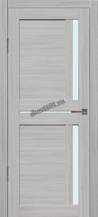 Межкомнатная дверь М3 Дуб дымчатый (стекло сатин)