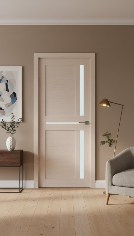 Межкомнатная дверь М3 Капучино (стекло сатин)