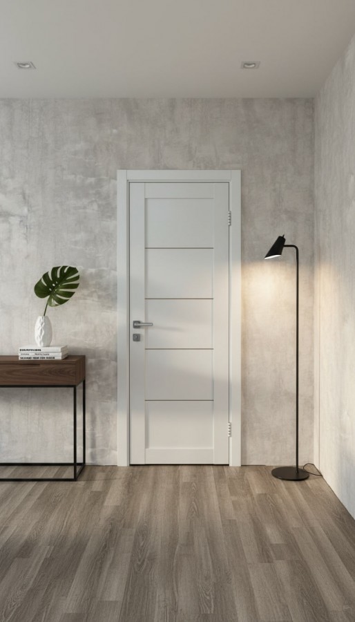 Межкомнатная дверь М65 Полипропилен Аляска (стекло сатин)