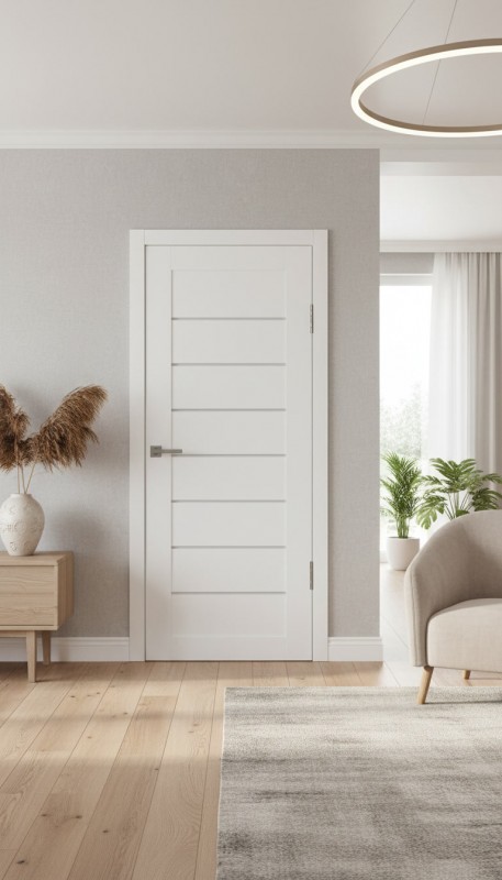 Межкомнатная дверь М11 Полипропилен Аляска (стекло сатин)