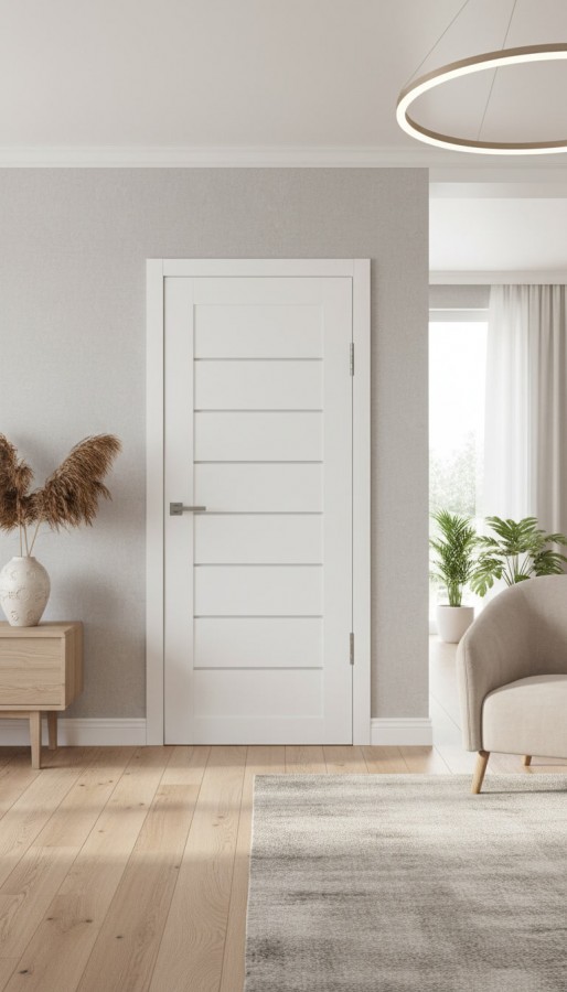 Межкомнатная дверь М11 Полипропилен Аляска (стекло сатин)